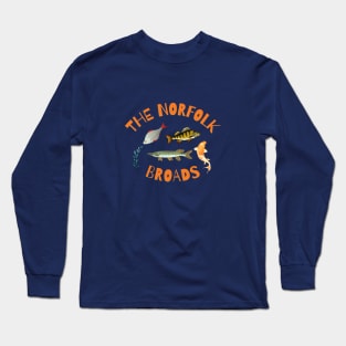 Norfolk Broads Fishing Long Sleeve T-Shirt